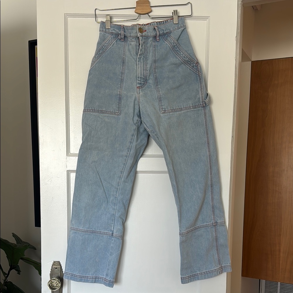 Big Bud Press Carpenter Jean Light Blue + Orange Stitching